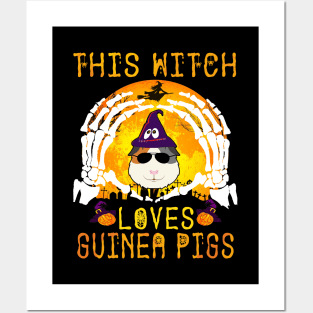 This Witch Loves Guinea Pigs Halloween (136) Posters and Art